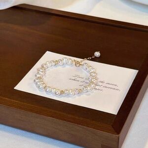 Baroque Freshwater Pearl Jewelry with Gold-Plated Copper Findings